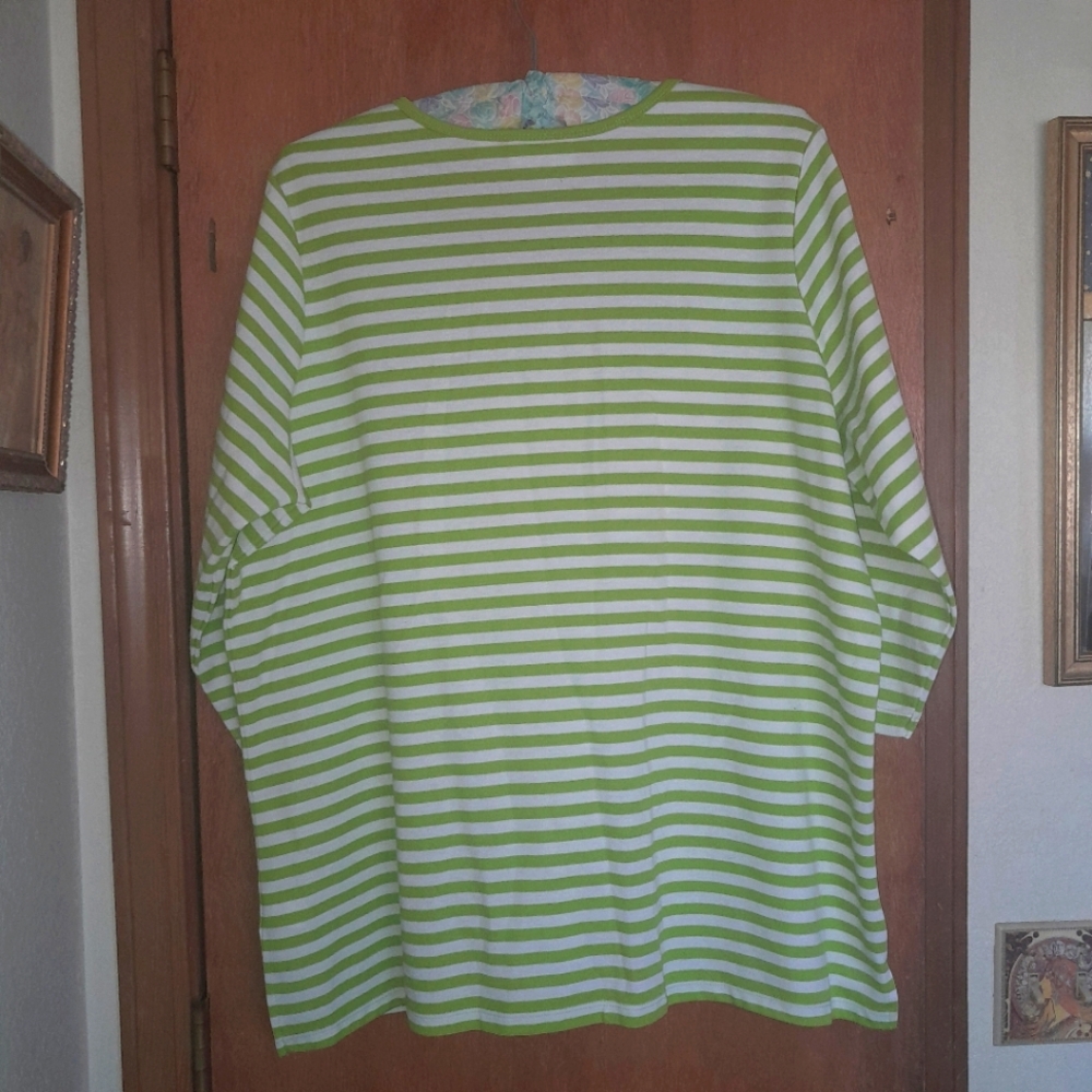 Nwot Quacker Factory Striped Sequin Anchor 3/4 Sl… - image 4